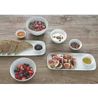 Modern Design Porcelain Aperitif Plates Set 8 Pieces - Galatino Viadurini