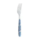 Steel and Plastic Cutlery Set Blue or White Decoration 24 Pcs - Alessandra Viadurini