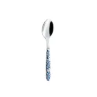 Steel and Plastic Cutlery Set Blue or White Decoration 24 Pcs - Alessandra Viadurini