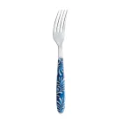 Steel and Plastic Cutlery Set Blue or White Decoration 24 Pcs - Alessandra Viadurini
