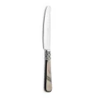 Stainless Steel and Pearly Ivory Plastic Cutlery Set 24 Pieces - Carlotta Viadurini