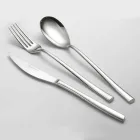 Complete Cutlery Set in Polished Stainless Steel Modern Design 24 Pieces - Sharpy Viadurini