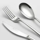 Complete Cutlery Set in Polished Stainless Steel Modern Design 24 Pieces - Sharpy Viadurini