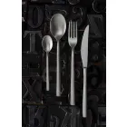 Cutlery Set in Sandblasted Stainless Steel 24 Pieces of Elegant Design - Ronfo Viadurini