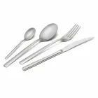 Cutlery Set in Sandblasted Stainless Steel 24 Pieces of Elegant Design - Ronfo Viadurini