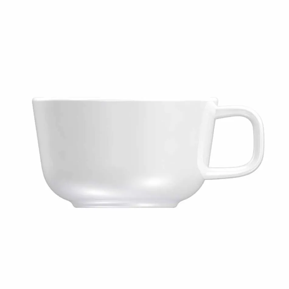 Cup and Saucer Service with Porcelain Teapot and Milk Jug 14 Pieces - Arctic Viadurini