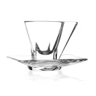 Cappuccino Cup Service in Italian Eco Crystal 12 Pieces - Amalgam Viadurini