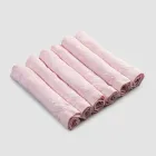Elegant Linen Napkin Service with Fold Edge, 6 Colored Pieces - Onestini Viadurini