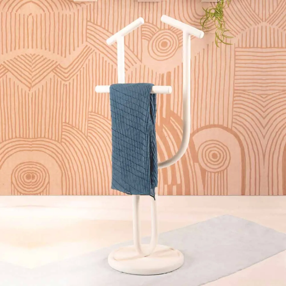 Design Valet Stand in RAL Painted Steel Made in Italy - Arcano Viadurini