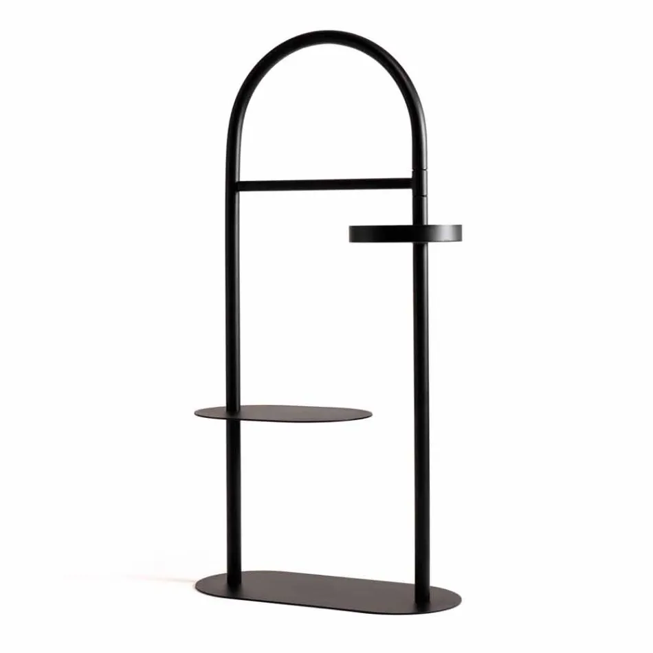 Modern valet stand in RAL painted steel of Made in Italy design - Mirello Viadurini