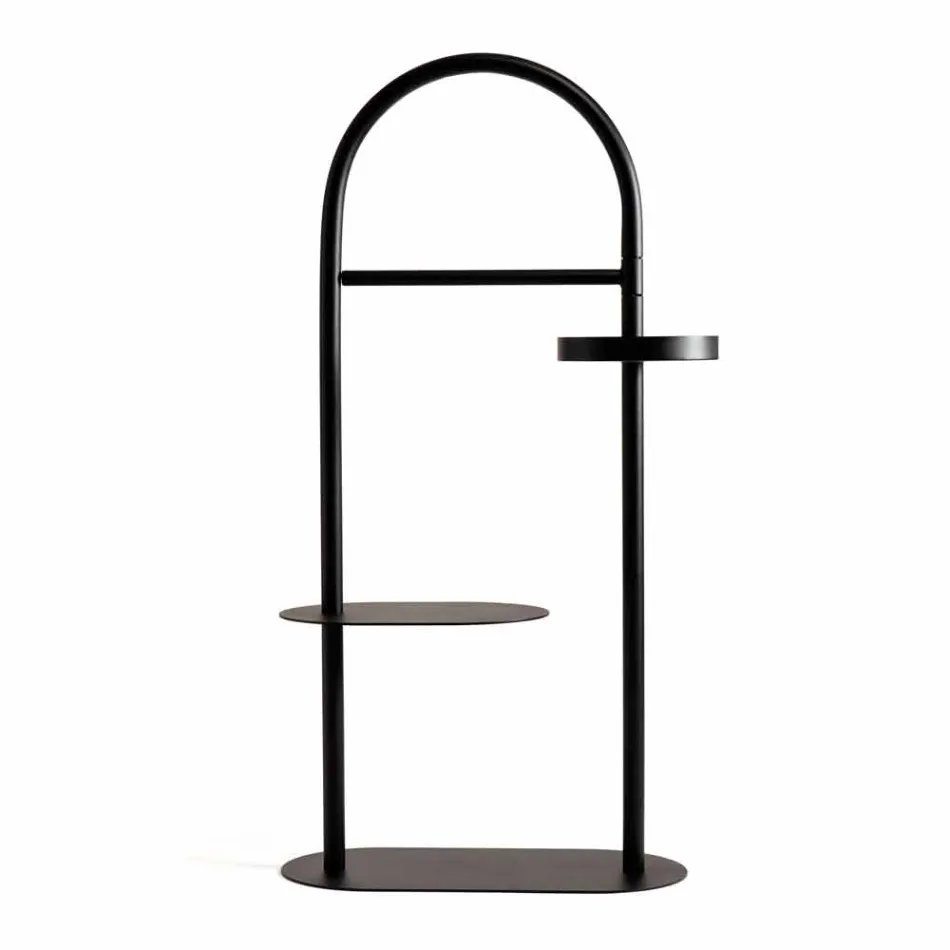 Modern valet stand in RAL painted steel of Made in Italy design - Mirello Viadurini