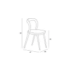 Set of 4 Elegant Solid Wood Dining Chairs, Made in Italy - Numa Viadurini