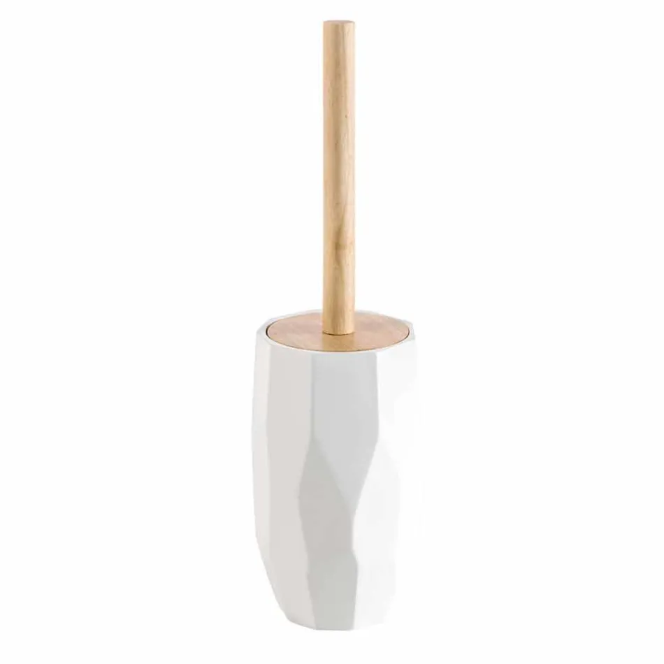 Design bathroom accessory set in Rivalba wood and resin Viadurini