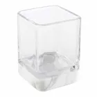 Modern bathroom accessories set in Calacatta marble and Carona glass Viadurini