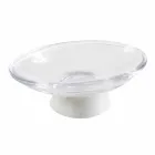 Modern bathroom accessories set in Calacatta marble and Carona glass Viadurini