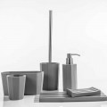 Modern bathroom accessories set made with resin Rivello