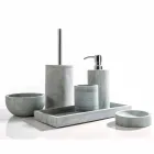 Modern bathroom accessories set in Montale gray stone Viadurini