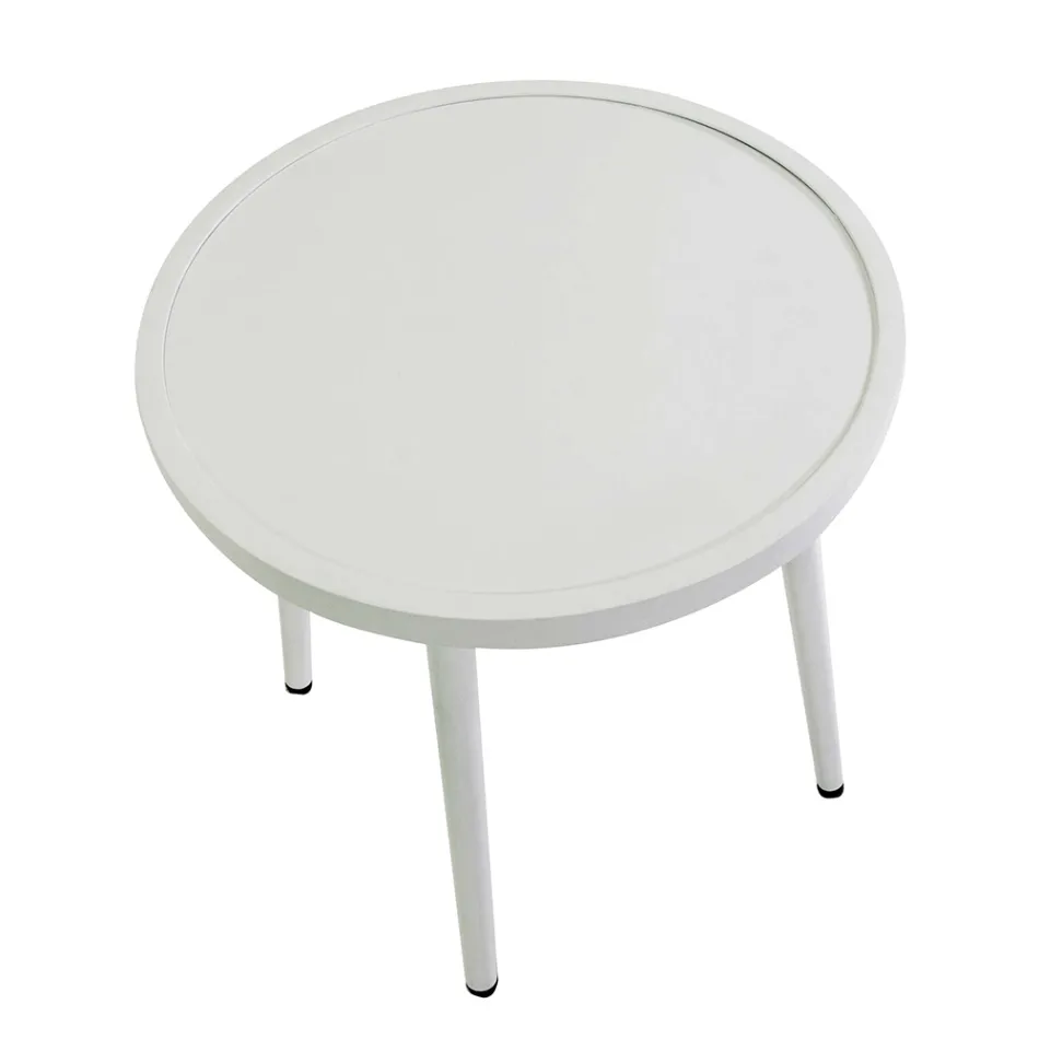 Set of 2 Armchairs with Aluminium Table in Different Finishes - Souvenir Viadurini