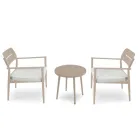 Set of 2 Armchairs with Aluminium Table in Different Finishes - Souvenir Viadurini