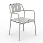 Set of 2 Garden Armchairs Made Entirely of Aluminum - Resplendent Viadurini