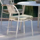 Set of 2 Aluminum Garden Chairs and Rope Back - Resplendent Viadurini