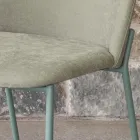 Set of 2 Living Room Chairs in Fabric and Metal Made in Italy - Ivy Viadurini