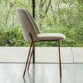 Set of 2 Living Room Chairs in Fabric and Metal Made in Italy - Ivy