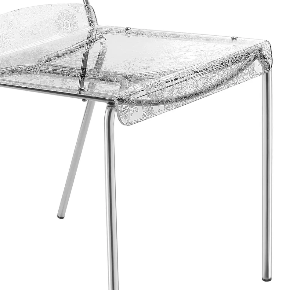 Set of 2 Stackable Plexiglass Chairs Made in Italy - Nala Viadurini
