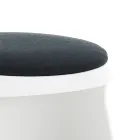 Set of 2 Polypropylene Stools and Fabric Seat - Anchovy Viadurini