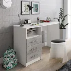 Set of 2 Polypropylene Stools and Fabric Seat - Anchovy Viadurini