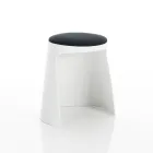 Set of 2 Polypropylene Stools and Fabric Seat - Anchovy Viadurini