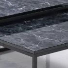Set of 2 coffee tables in MDF with marble finish - Osmium Viadurini