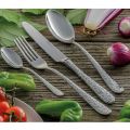 Set of 24 cutlery in polished steel with engraving Made in Italy - Nara