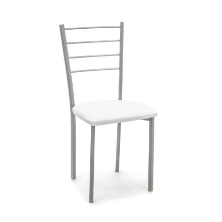 Set of 4 Chairs with Gray Painted Metal Structure - Galletto Viadurini