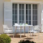 Set of 4 Aluminum and Batyline Garden Chairs - Lucente Viadurini