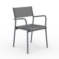 Set of 4 Aluminum and Batyline Garden Chairs - Lucente