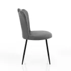 Set of 4 Aged Effect Synthetic Leather Chairs - Amber Viadurini