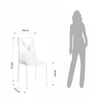 Set of 4 Chairs Upholstered in Synthetic Leather Different Finishes - Uranium Viadurini