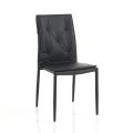 Set of 4 Chairs Upholstered in Synthetic Leather Different Finishes - Uranium