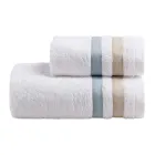 Serenity Double Ruffle Cotton Terry Guest Face Towel Set Viadurini