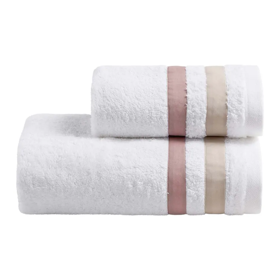 Serenity Double Ruffle Cotton Terry Guest Face Towel Set Viadurini
