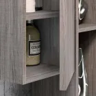 Wood set and Fenix modern bathroom furniture suspension made Italy Bari Viadurini