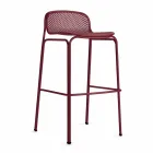 High Stackable Metal Bar Stools Made in Italy, 2 Pieces - Viviette Viadurini