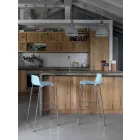 High Stool, 2 Pieces, in Metal and Polypropylene Made in Italy - Christabel Viadurini