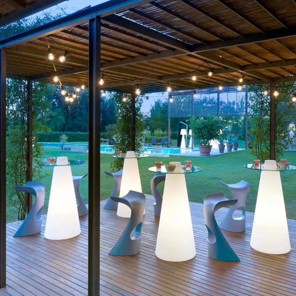 Colored high stool Slide Koncord modern design made in Italy Viadurini