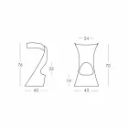 Colored high stool Slide Koncord modern design made in Italy Viadurini