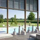 High colored bar stool Modern Slide Drink made in Italy Viadurini