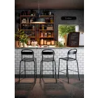 High Stackable Outdoor Stool Made in Italy, 2 Pieces - Trixie Viadurini