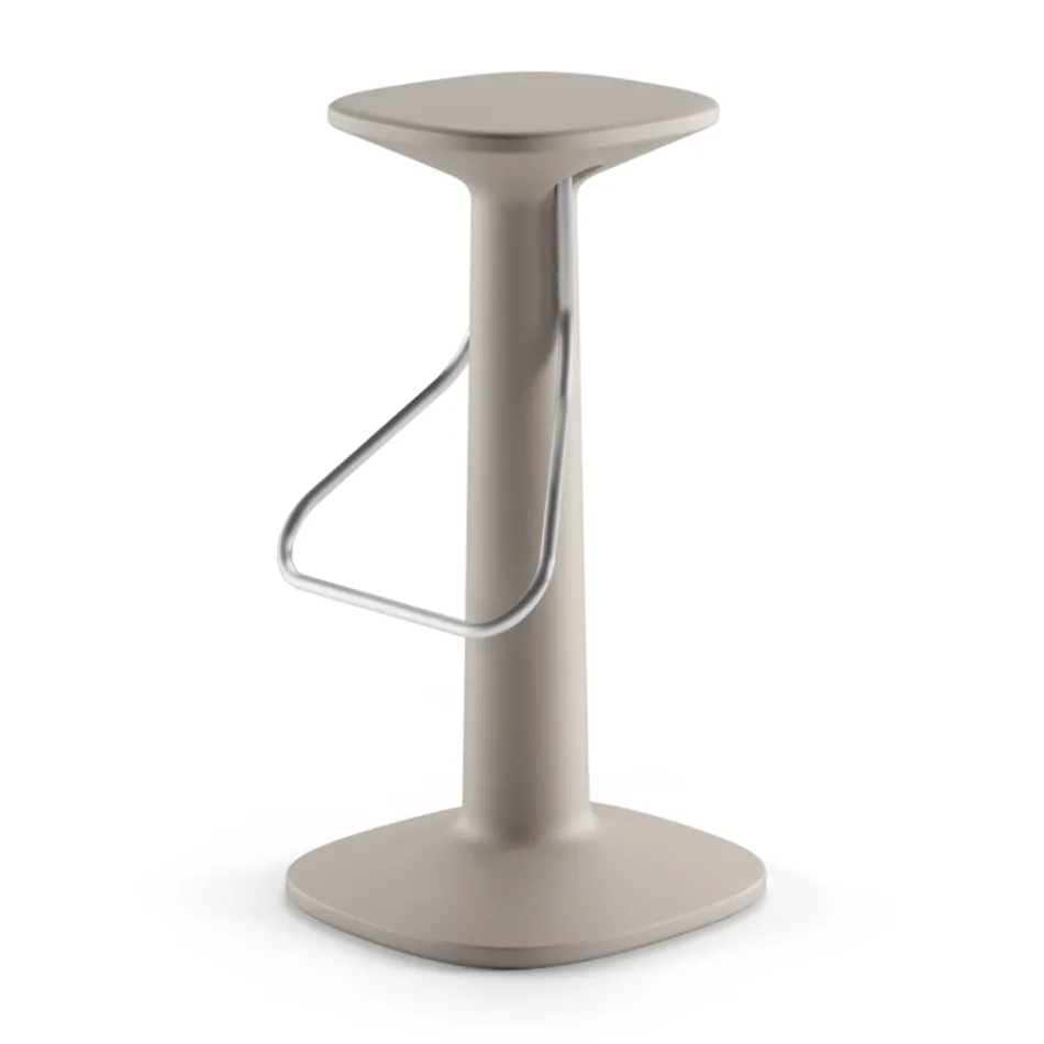 High Design Stool in Polyethylene and Stainless Steel Made in Italy - Pito Viadurini