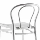 High Polypropylene Stool with Footrest, 4 Pieces - Gaya Viadurini